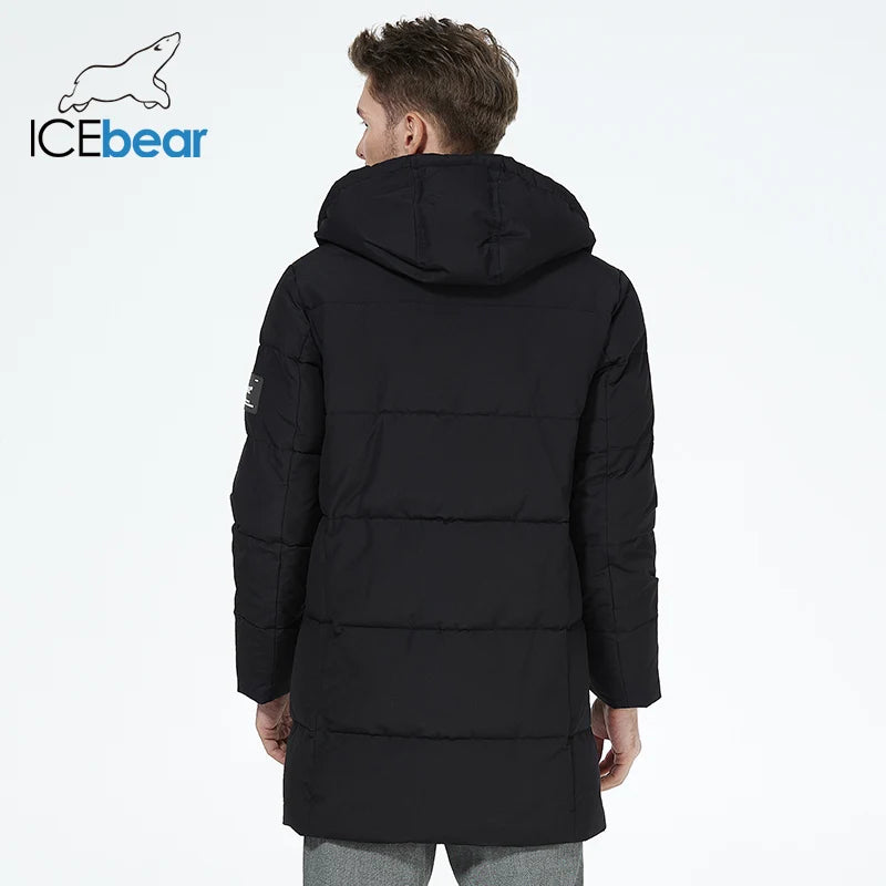 ICEbear 2023 winter jackets for men casual cotton coat mid-length Puffer parkas MWD3061D.