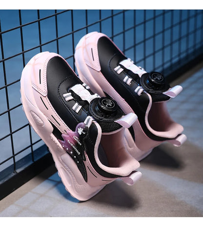 Fashion Children Shoes Boy Sneaker Non-slip School Casual Walking Shoes Leather Tennis Sport Shoes for Kids Girls 5 To 16 Years.