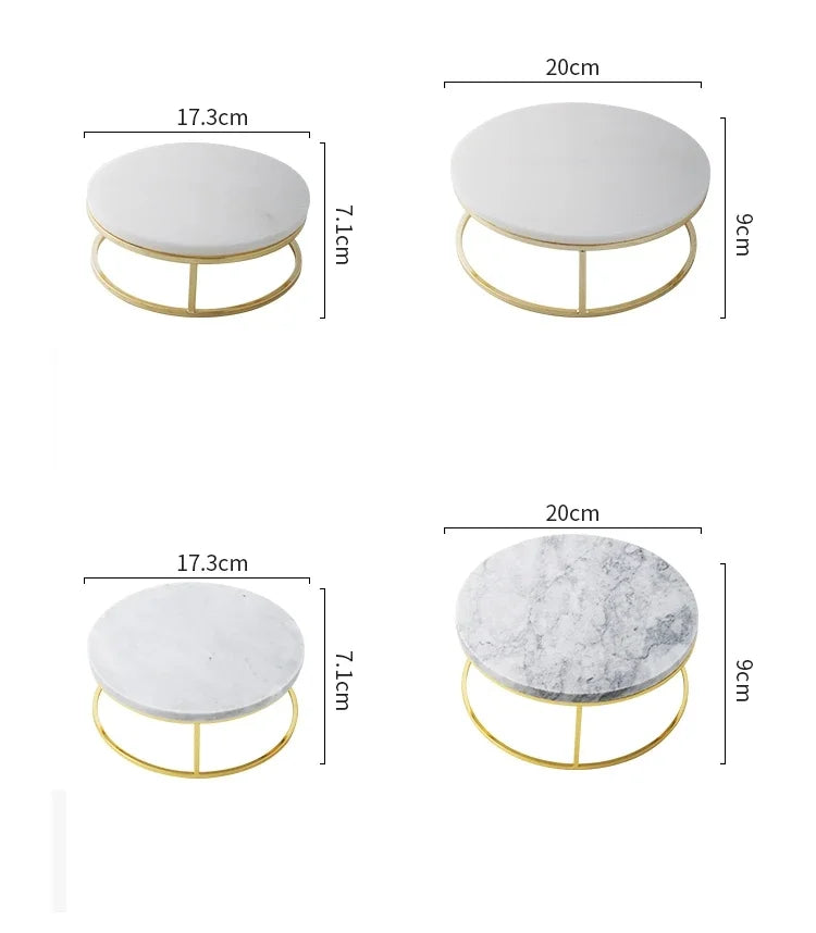 Nordic Marble Cake Dessert Tray Decoration Modern Simple Home Makeup Tools Jewelry Storage Plate Fruit Snack Chocolate Display.