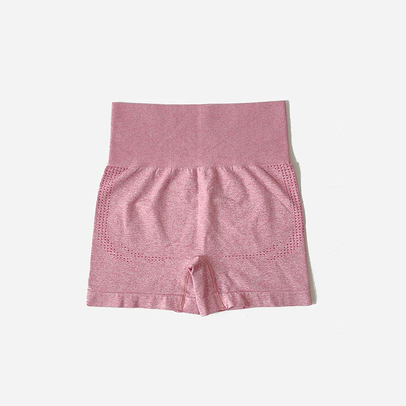 Seamless Women Yoga Set Crop Top Short Sleeve Shirt Fitness Shorts Workout Clothes For Women Gym Clothing Yoga Sport Set.