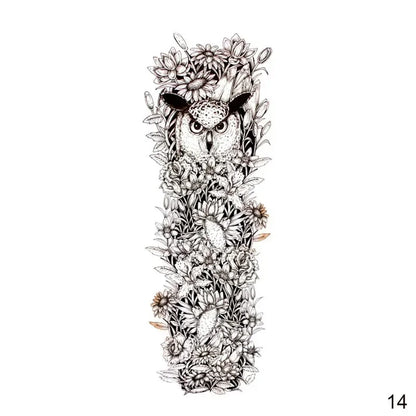 16 Designs Full Arm Temporary Tattoo Sleeve Waterproof Tattoos For Cool Men Women Tattoos Stickers On The Body Art #272596