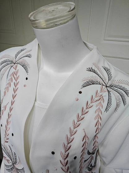 UNI Ramadan Eid Open Kimono Abaya Dubai Luxury Embroidered Abaya Islam Muslim Modest Dress Women Kebaya Kaftan Robe Femme Musulm.