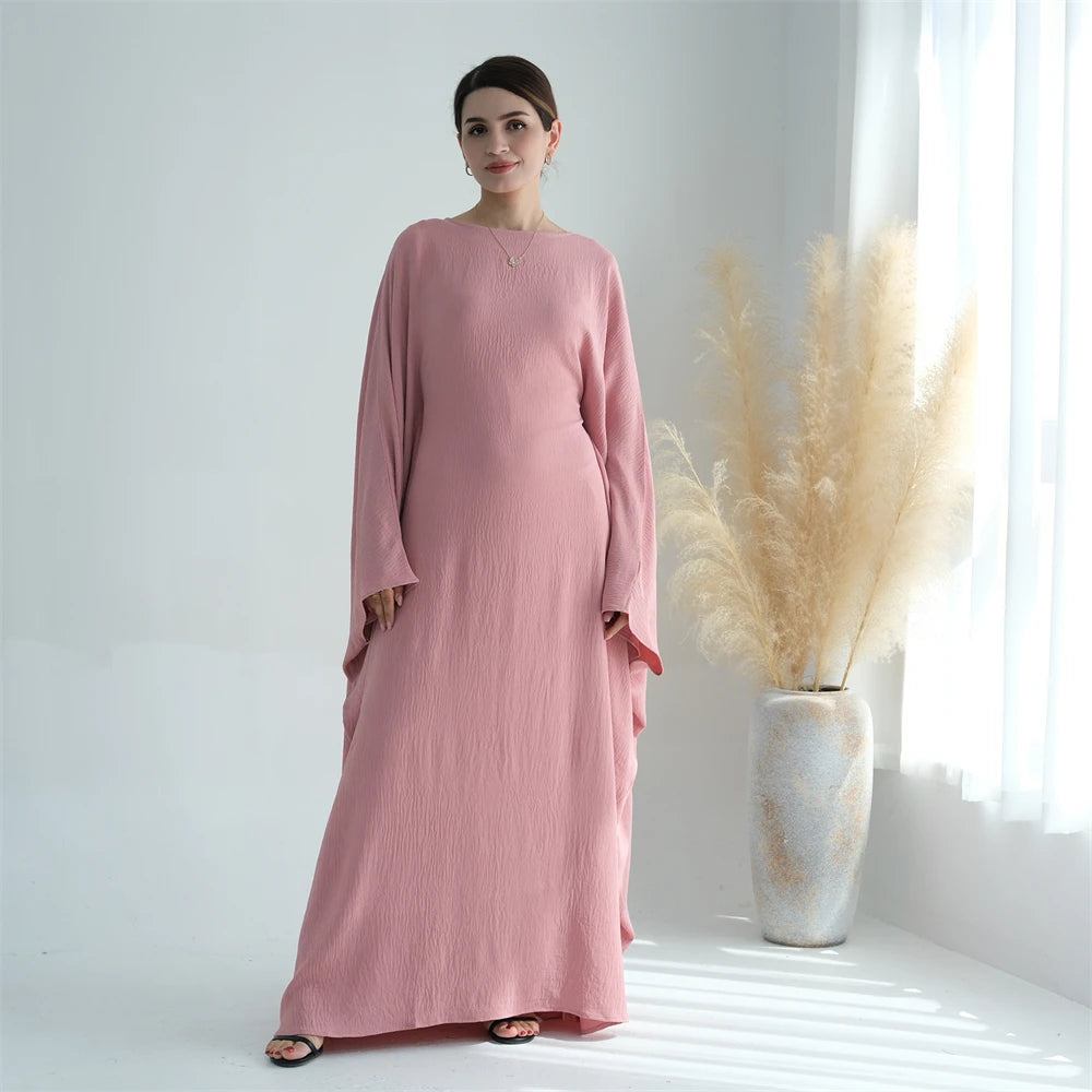 Ramadan Eid Cotton Linen Abaya Turkey Islam Muslim Maxi Dress Prayer Clothes Women Kaftan Kebaya Caftan Robe Femme Musulmane