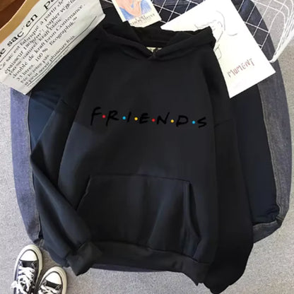 Frauen Freunde Drucken Hoodie Langarm Pullover Mode Kleidung Lässig Einfarbig Weiblichen Frühling Herbst Mode Streetwear.