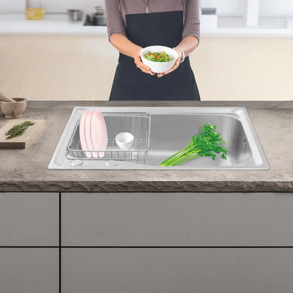 25,59 * 17,32 * 7,87 Zoll Küchenspüle-Set aus Edelstahl, multifunktional, zum Händewaschen, Reinigen von Lebensmitteln