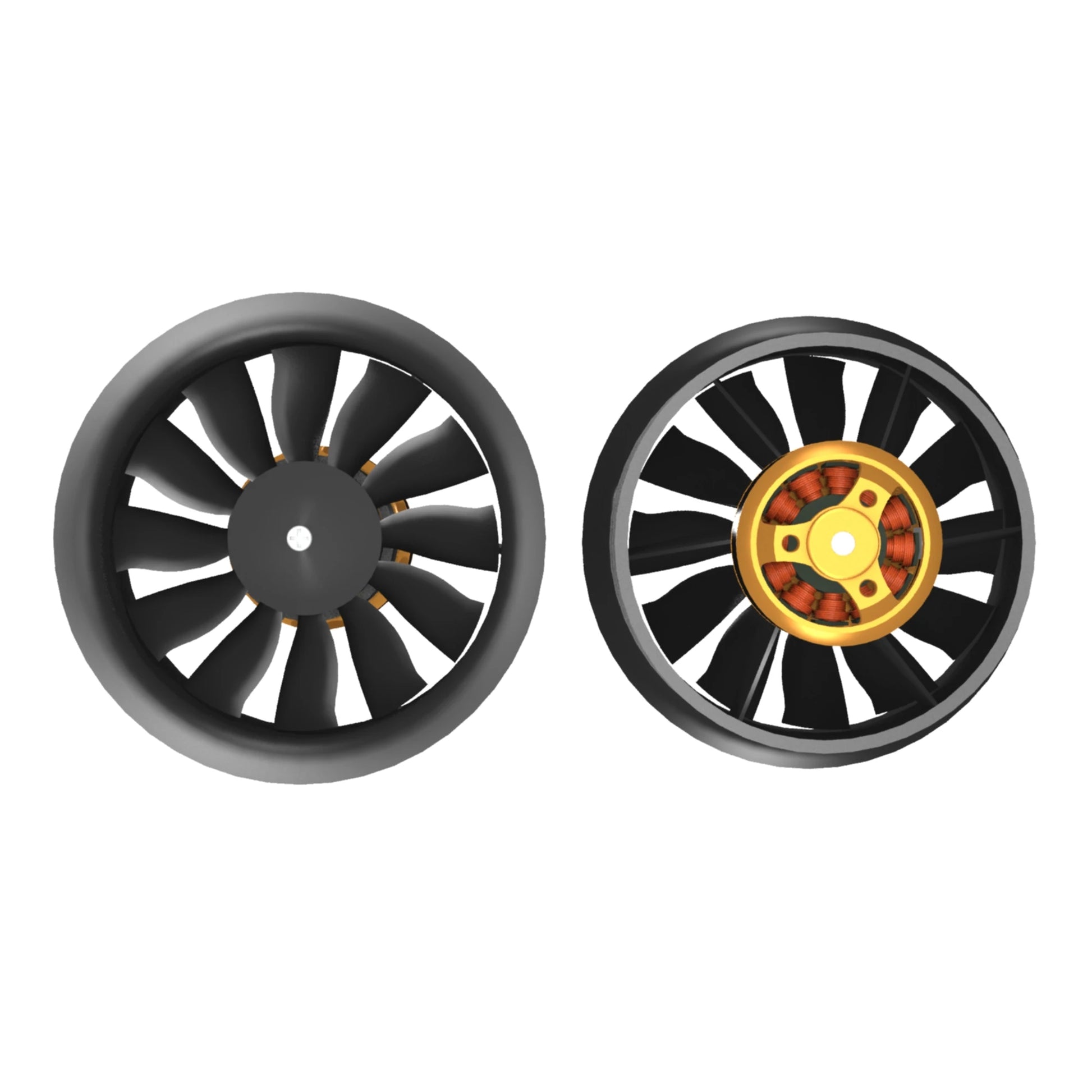 QX-MOTOR 50mm EDF Ducted fan 12 blades CW CCW QF2611 3300/4000/4600/5000KV Brushless motor For FMS freewing RC toy.