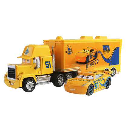 Disney Pixar Cars 2 3 Lightning McQueen Mack Uncle Jackson Storm Car Truck 1:55 Diecast Vehicle Metal Toys Gift for Children