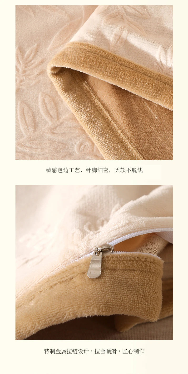 2025 new light luxury high gram weight carved fleece milk fleece bed sheet four-piece set thickened warm bedding winter.