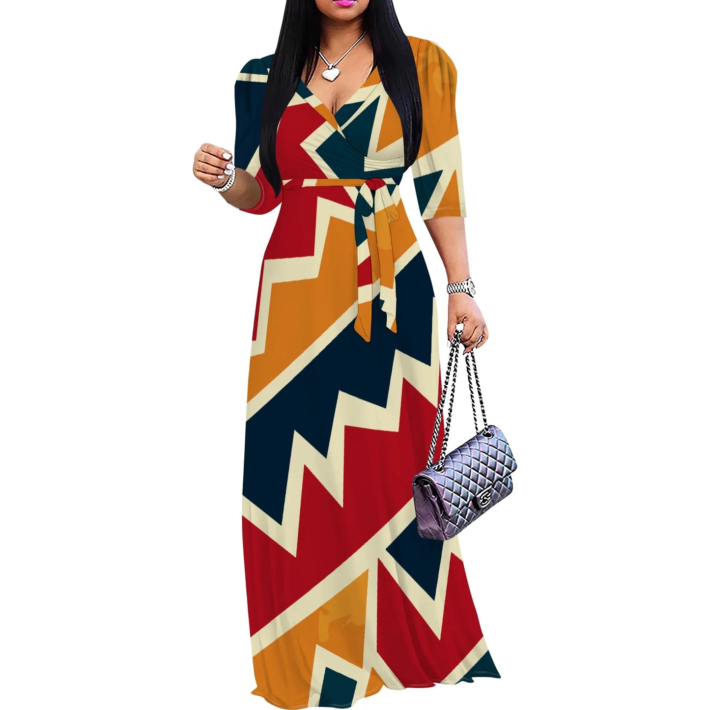 Damen Casual Sexy V-Ausschnitt 3/4 Ärmel Clubwear Party Outfits