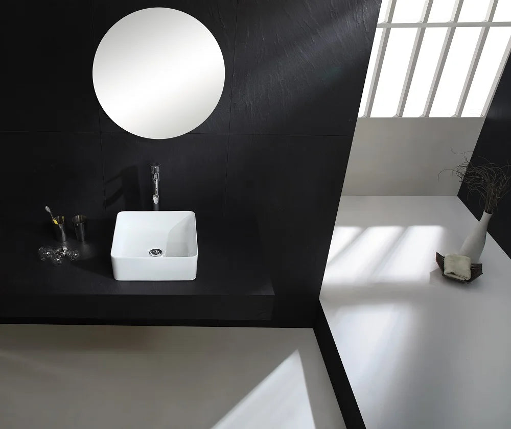 Weiße Waschbecken Licht Luxus Bad Armaturen quadratisches Waschbecken nach Hause runde Küchen spüle Toilette Waschbecken