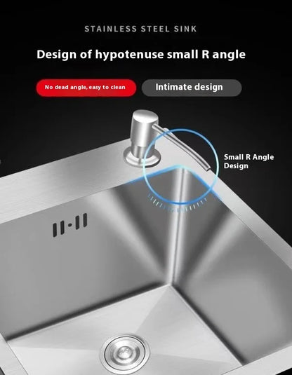 304 Stainless Steel Large Double Sink Kitchen Silver Multifunctional Sinks Household Washbasin Undermount Basin