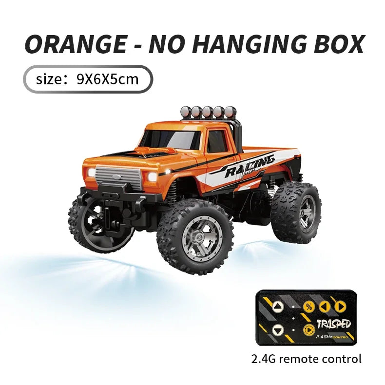 RC 1/64 Speed Mini Off-Road Climbing Car Alloy Cool Appearance Light Shock Absorption With LED Light Toy For Children's Gift