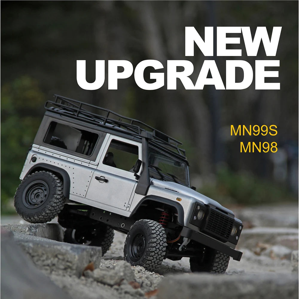 1/12 MN99s Rc Car MN Model 2.4G RTR Remote Control 4WD Off-road Climbing Crawler Defender Pickup Truck Toys for Children.