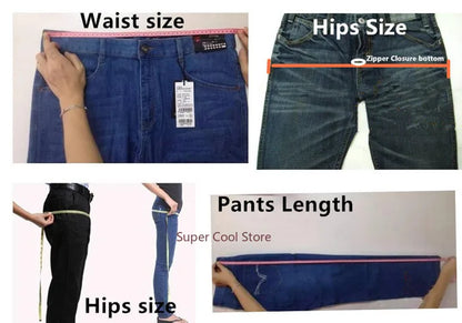 Plus Size Women Jeans 6XL Loose High Waisted Stretched 5XL Plus Size Female Denim Trousers Blue Girl Long Classic Straight Pants.