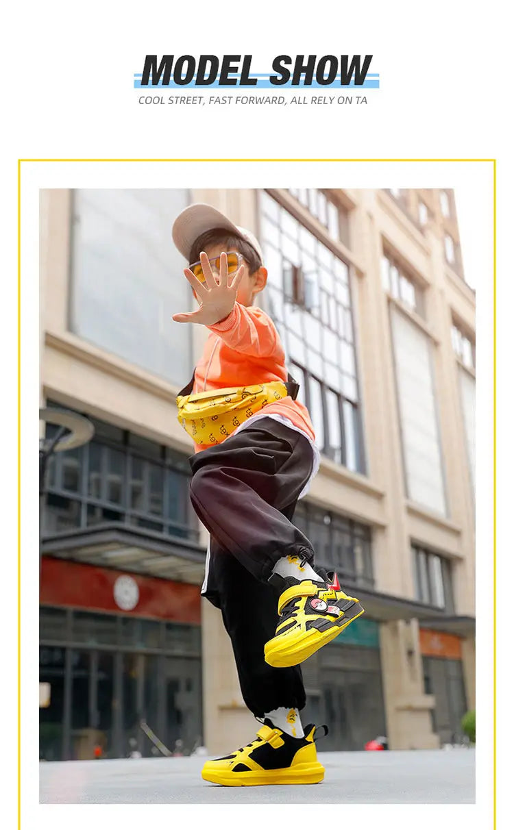 Pokemon Pikachu Children Sports Shoes Spring and autumn Fashion Anime Boy Sneakers Student Breathable Non-slip Running Shoe
