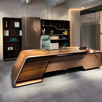 Leichter Luxus-Chef-Tisch, Chef-Schreibtisch, einfache moderne Büromöbel für Stuhlpersonen, speziell geformter kreativer Allgemein