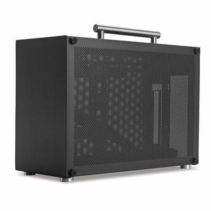 METALFISH T60 Mini ITX Black Case 9L With Acrylic Or Mesh Side Panel and Portable Handle Support SFX PSU/300mm GPU/2*120mm Fan.
