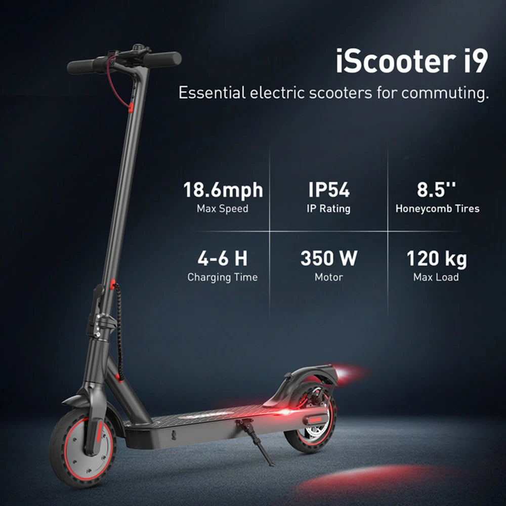 iScooter i9 Foldable Adult Electric Scooter E-Scooter 25 KM/H Electric Kick Scooter 350W Skateboards 42V 7.5Ah Kickboard.