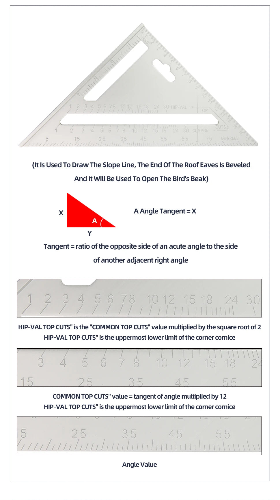 Dreieckslineal, 7-Zoll-Messwerkzeug, Tischler-Set aus Aluminiumlegierung, quadratischer Winkel, Holzbearbeitungswerkzeuge, versuchen Sie quadratisch, dreieckig, metrisch