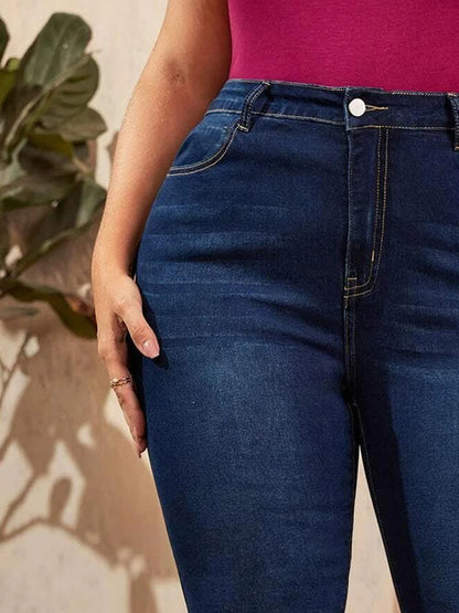 Plus Size Skinny Jeans for Women Full Length High Waist Women Jeans Stretchy Pencil Curve Women Jeans 200kgs Mom Jeans for Women.