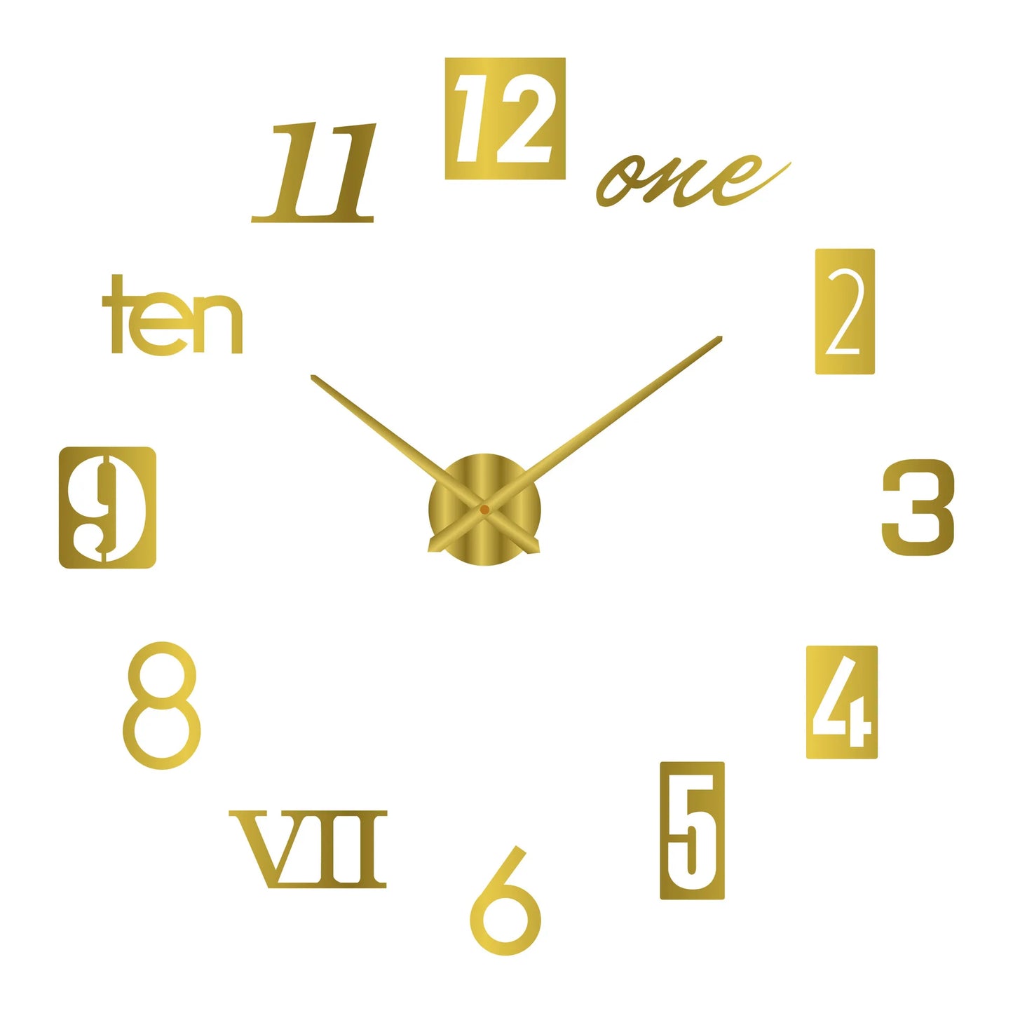 3D Wanduhr Leucht Rahmenlose Wanduhren DIY Digital Clock Wand Aufkleber Stille Uhr für Home Wohnzimmer Büro Wand decor