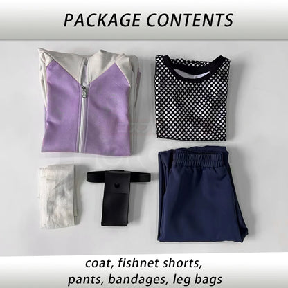 HOLOUN Anime Hyuga Hinata Cosplay Kostüm Perücke Trainingsanzug Hosen Fisch Net Top Bein Beutel Cos Konvention Täglichen Verschleiß Geschenk