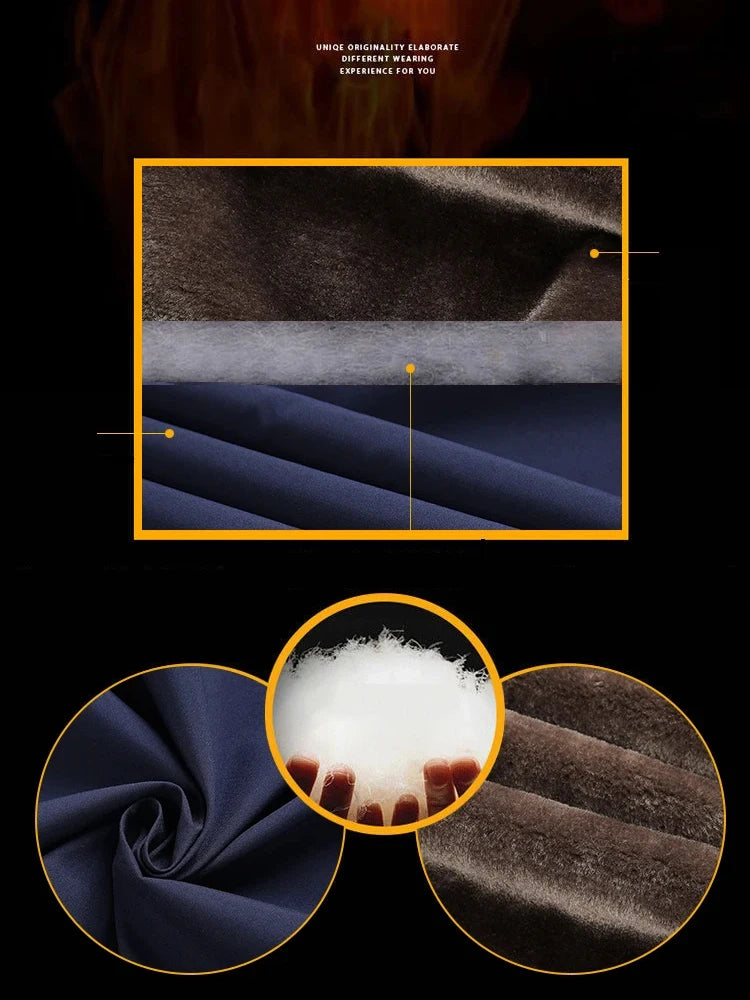 2024 New Men's Padded Cotton Clothing Fashion Casual Solid Color Windproof Lapel Long-Sleeved Jacket Street Beat Men's.