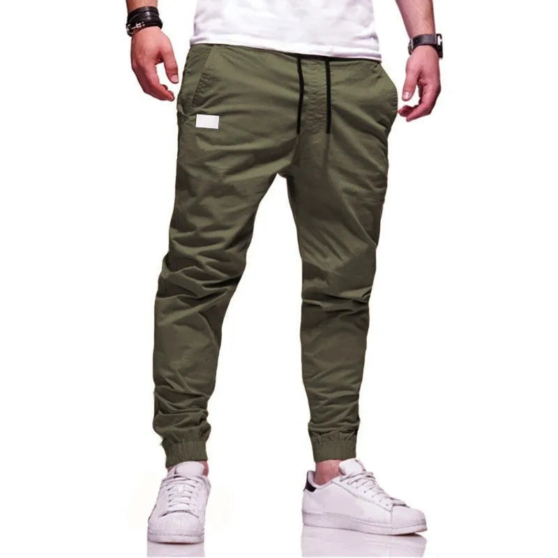 2025New Men's Casual Sports Pants Sweatpants Male Jogger Cargo Harem Pencil Pants Trousers Multi-pocket Sweatwear.