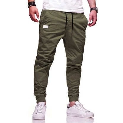 2025New Men's Casual Sports Pants Sweatpants Male Jogger Cargo Harem Pencil Pants Trousers Multi-pocket Sweatwear.
