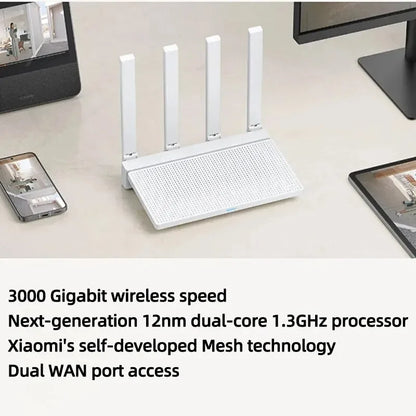 Xiaomi Router AX3000T 2.4G 5G Mesh Technology WiFi 6 Efficient Wall Penetration Children Online Protection WiFi Router Repeater.