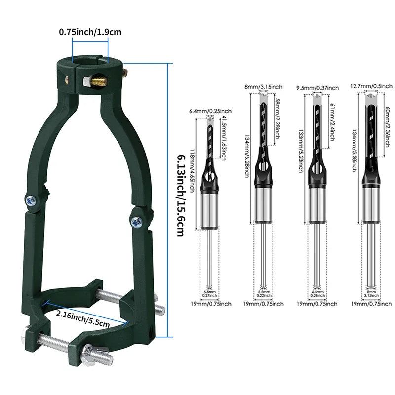 Quadratische Loch Bohrer Adapter Bohrer Befestigungs Halterung Professionelle Befestigung Joint Mortiser Bit für Holzbearbeitung Werkzeuge