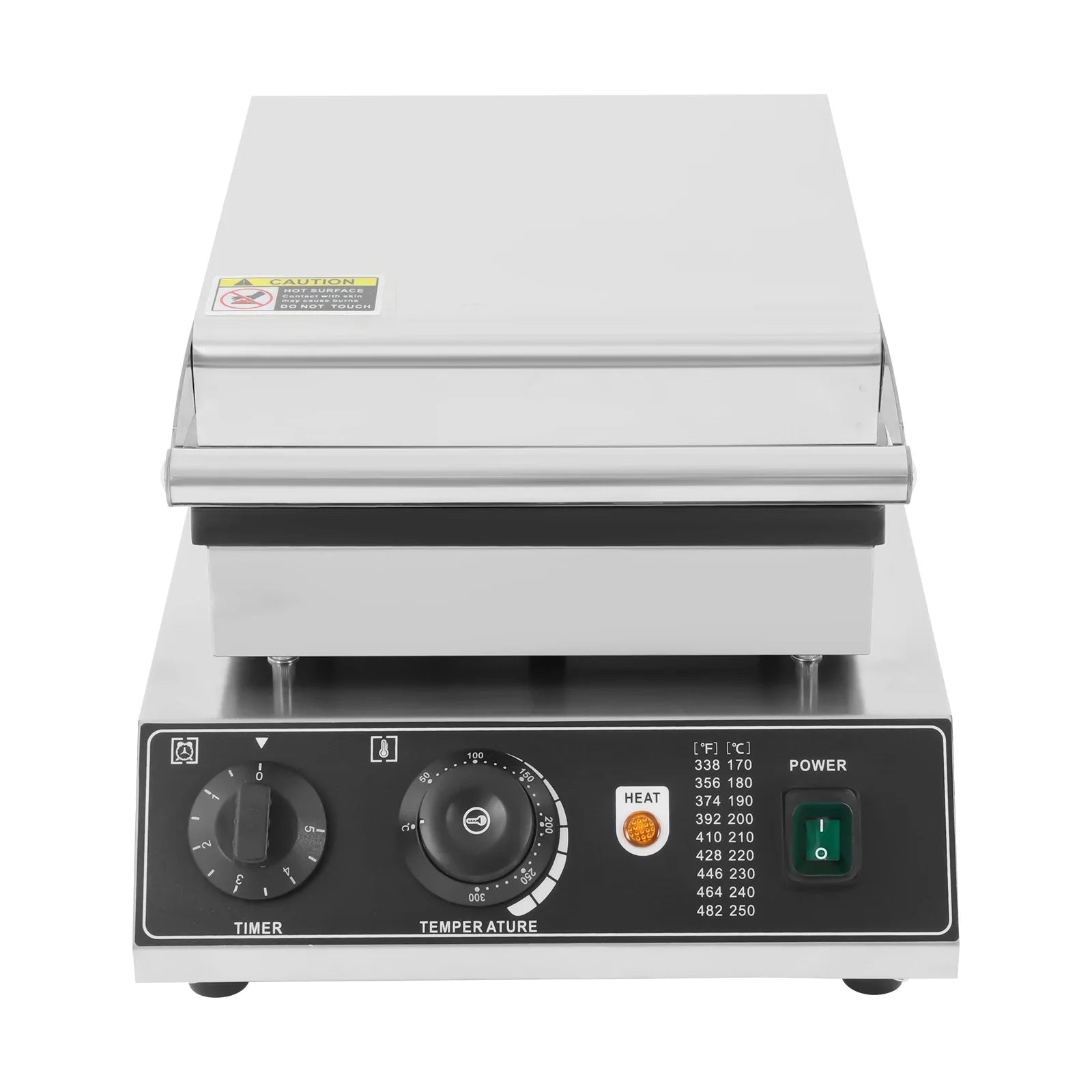 2000 W Commercial Waffle Maker Waffle Machine with Timer, 4 Extra Thick Square, Temperature Adjustable, Non-Stick Coating.