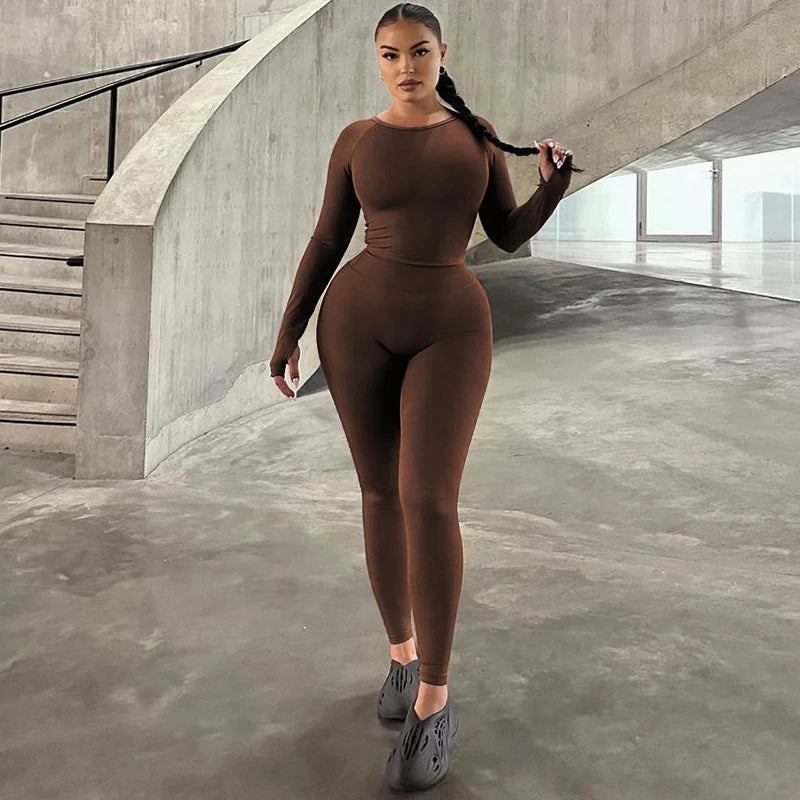 Dulzura Women 2024 Autumn Winter Long Sleeves Crop Tops Long Pants Two Piece Matching Sets Tracksuit Wholesale Items S3613114K