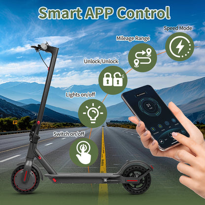 ES80/M365 X1 Electric Scooter 36V 10.5Ah 500W Motor 35KM Long Range 31KM/H 8.5Inch Solid Tires Foldable Smart APP EScooter