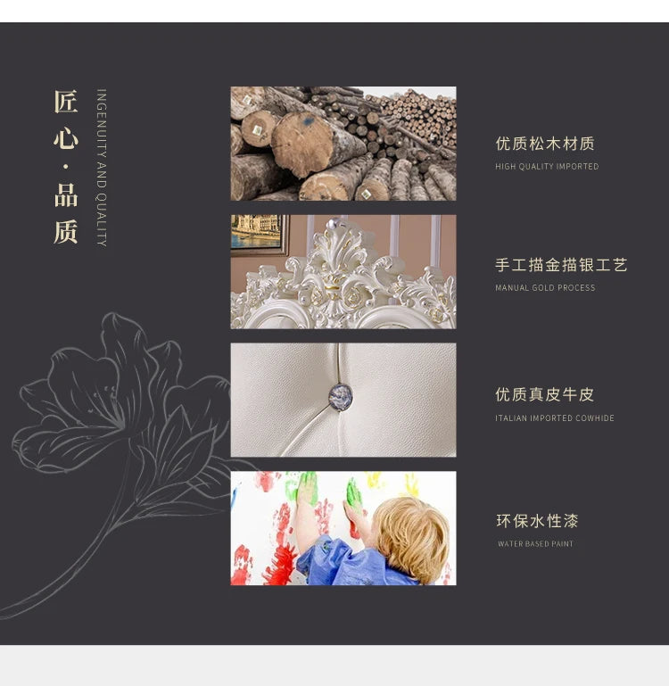 Gold Luxus gestepptes Doppelbett Holz Vintage weiche Einzelkopfteile Doppelbett Erwachsene Zuhause Camas De Dormitorio Möbel