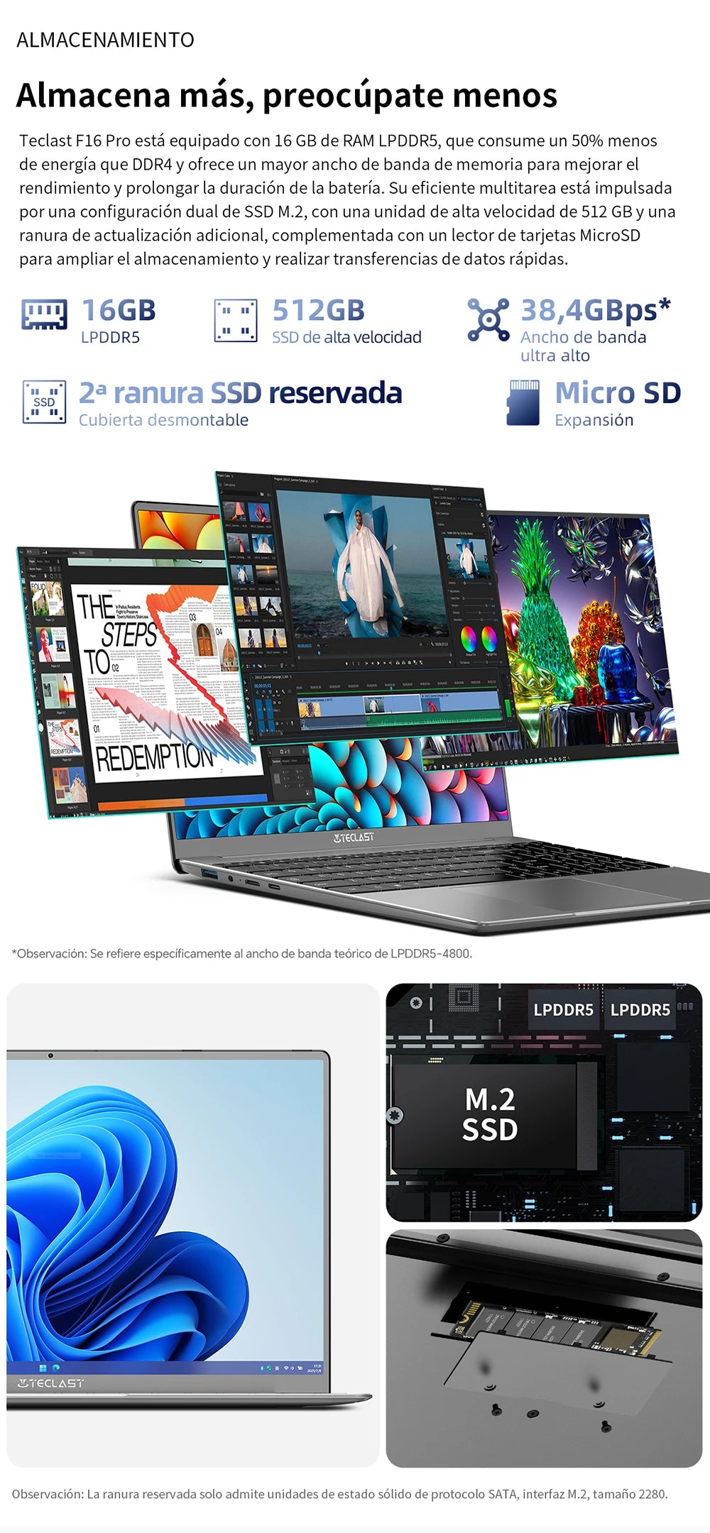 【New】Teclast F16Pro Laptop 15.6 Inch 1920X1080, 12Gb / 16Gb Ram, 256Gb / 512Gb Rom, Backlit Keyboard, for Intel N95, Mini-Hdmi.