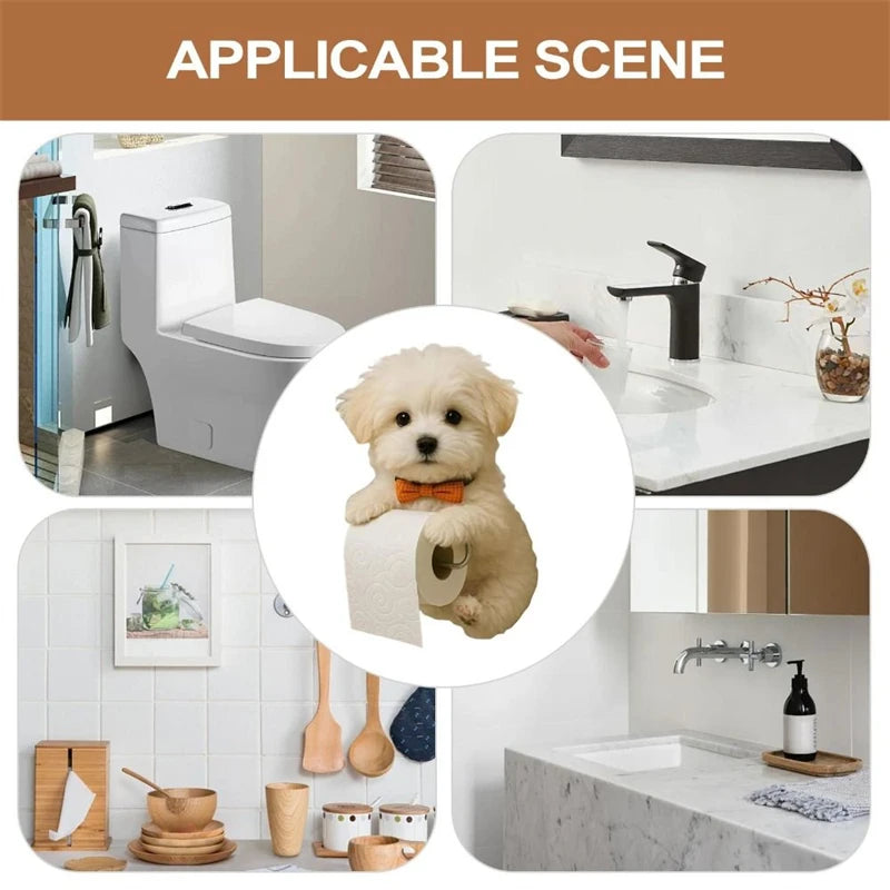 1 PCS Lustige Hund Toilettenpapierhalter Wand Harz Tier Statue Badezimmer Tissue Roll Organizer Wohnkultur