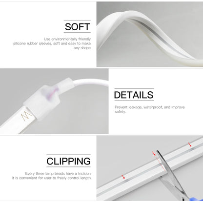 DC 5V USB Neon Light LED Strip Tuya Smart Life Wifi App Control Neon Tube Tape Garden Xmas DecorWork with Alexa,Google Home.