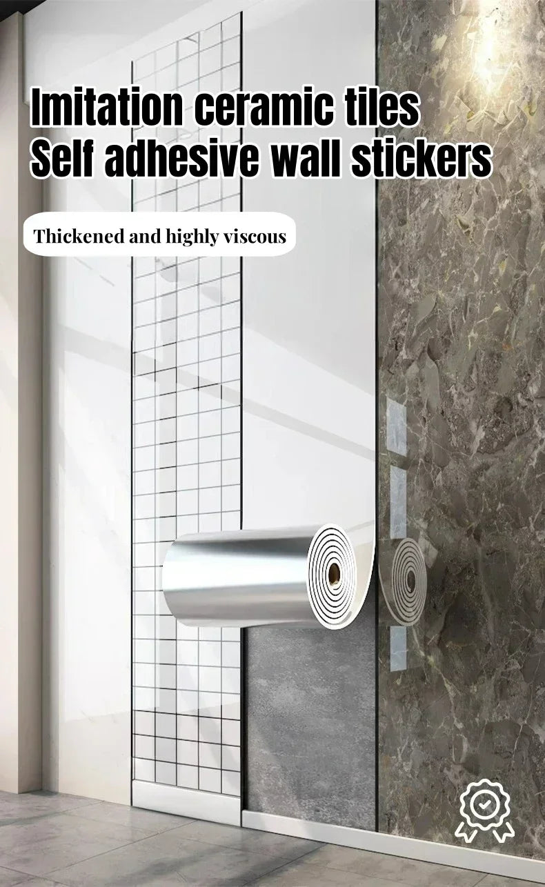 Marble Peel and Stick Wall Panels Removable Self-Adhesive Wallpaper for Kitchen Bathrooms Showers and Flooring Living Room Decor