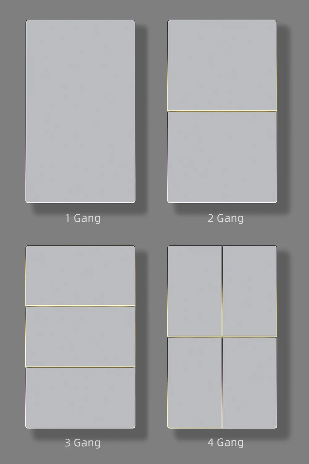 AVATTO Tuya WiFi Smart Lichtschalter US-Standard 1/2/3/4 Gang Druckschalter mit Umgebungslicht Arbeit für Alexa Google Home.