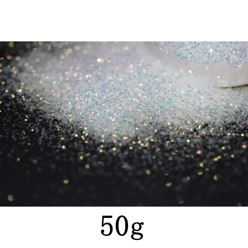 Ultra Fine Colorful Spark - Solvent Resistant White Iridescent Glitter -  - 015 Size, 0.5 mm.