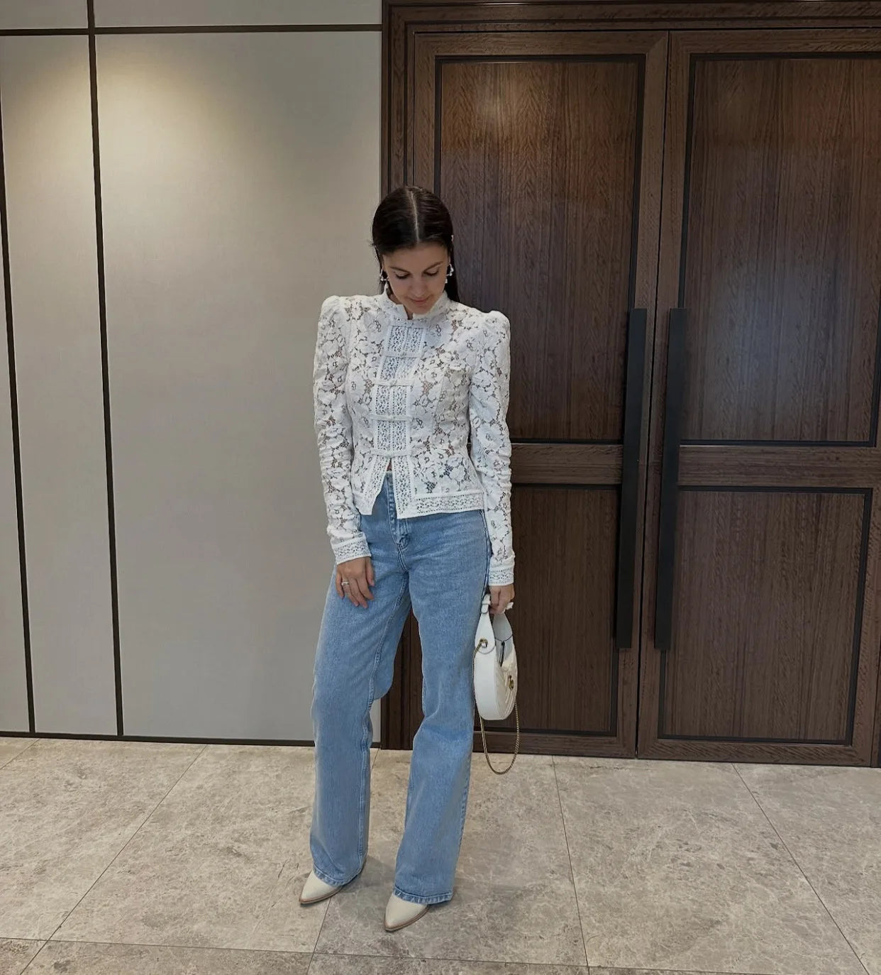 Tuularose Luxury Lace Blouse Fashion Lace Print Single Breasted Slim Shirt Vintage Elegant Party Looks Summer Women Blouse Tops