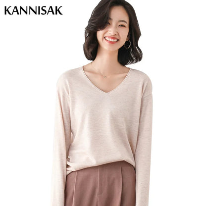 2025, frühling Herbst Frauen Pullover Solide Strickwaren Koreanische Lose Weibliche Grundlegende Casual Jumper Stretch Pullover Himmel Blau Rosa Pullover