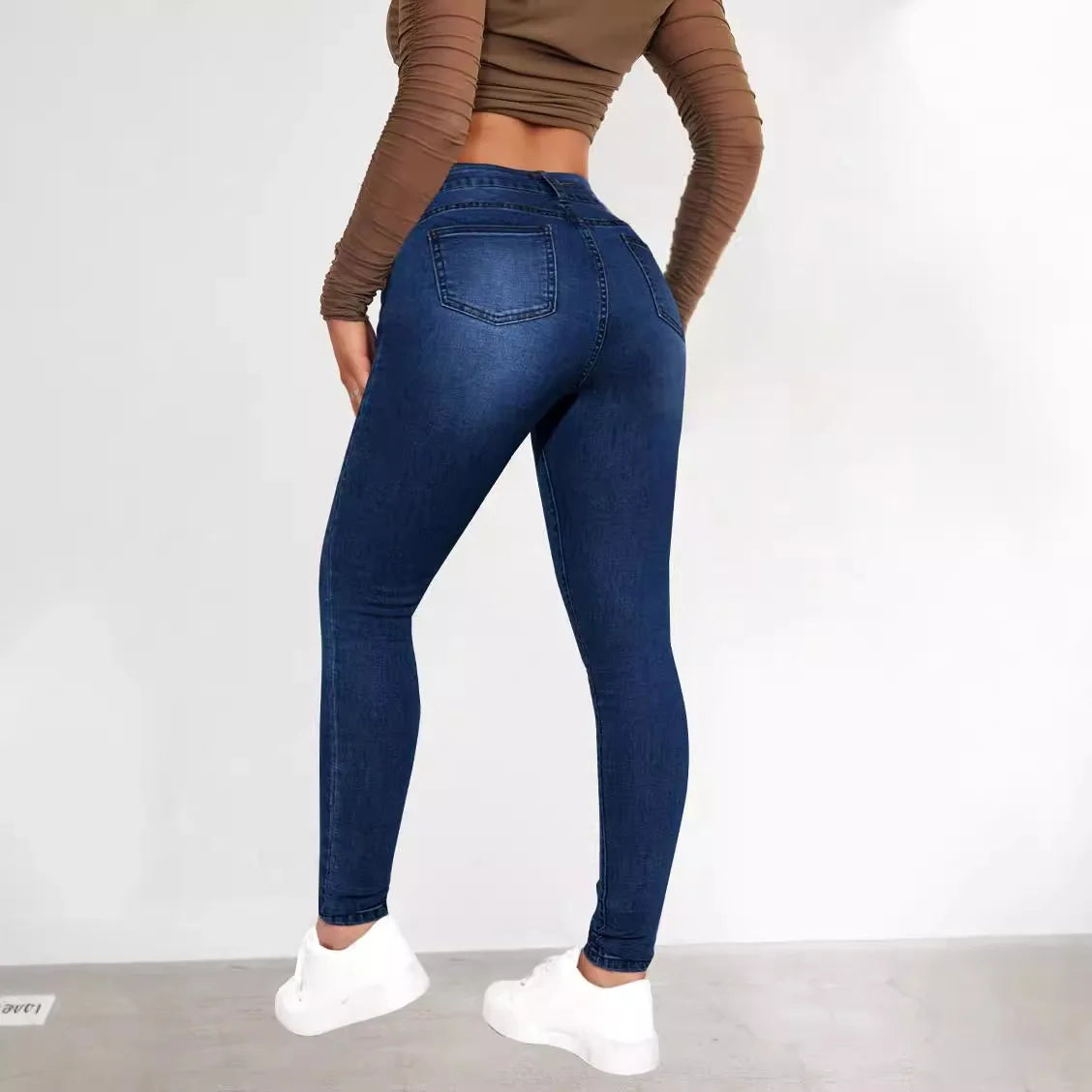 Mom Jeans Women Denim Pant Long Pants Sheath Slim Fit High Waist Straight Trousers Y2k Streetwear Elegant Bodycon Sexy Work.