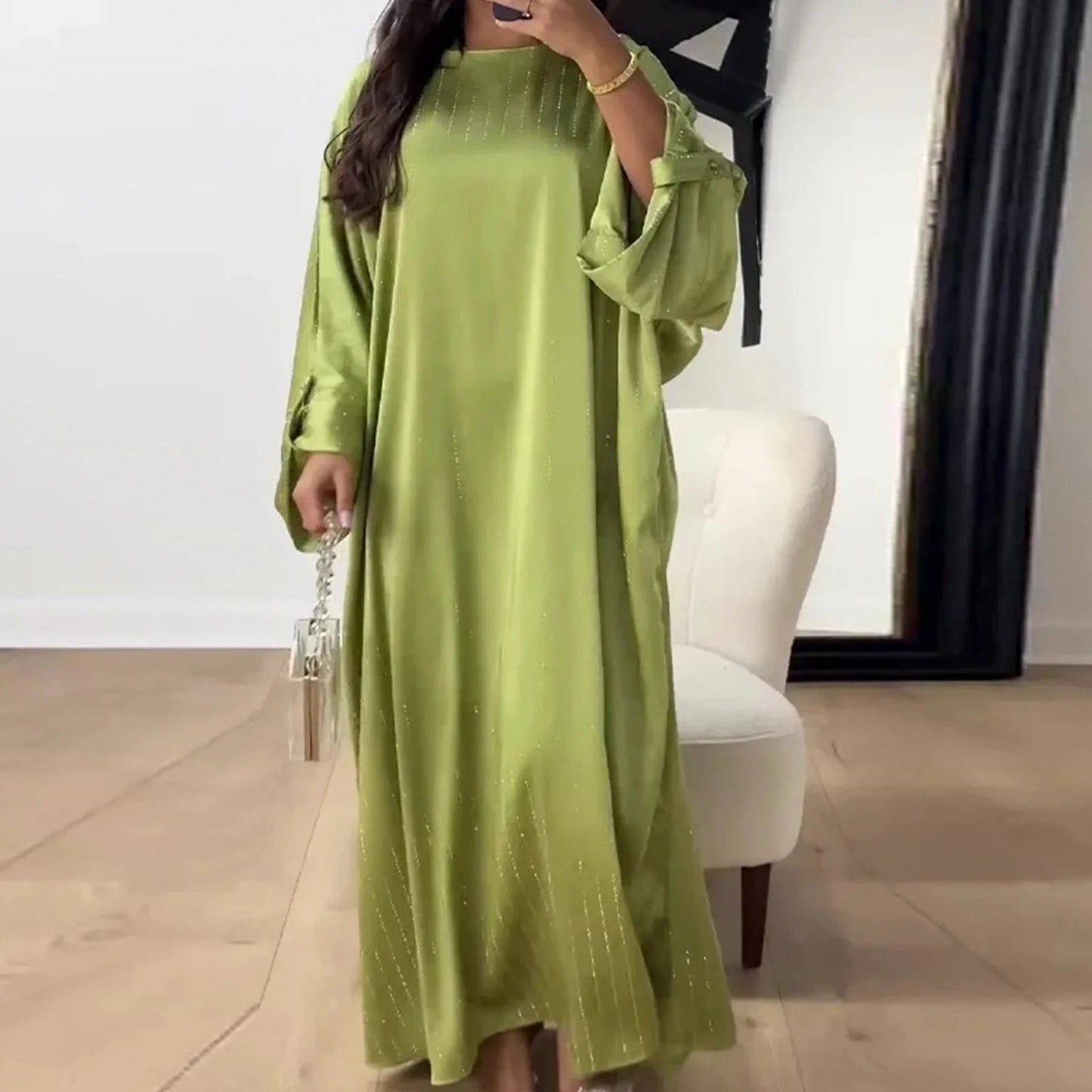 2024 Luxus Dubai Abaya Kleid für Muslimische Frauen Ramadan Eid Saudi-Arabien Party Jalabiya Kleidung Islamische Türkei Modest Lange Robe.