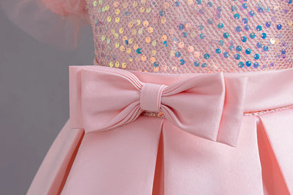 Hetiso Mädchen Pailletten Prinzessin Kleid flauschige Tutu Ärmel Geburtstags feier Leistung Hochzeit Ballkleid Kinder Kleider 3 6 8 10 Jahre.