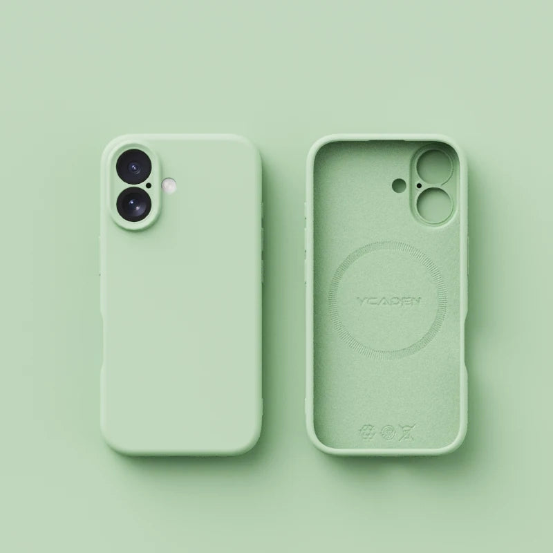 for iPhone 16E Magsafe Liquid Silicone Case Solid Colour Matte Soft Bumper Phone Cover for iPhone 16 Plus 16 Pro Max Cases