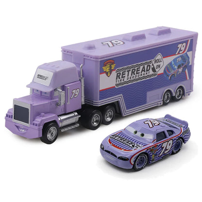 Disney Pixar Cars 2 3 Lightning McQueen Mack Uncle Jackson Storm Car Truck 1:55 Diecast Vehicle Metal Toys Gift for Children