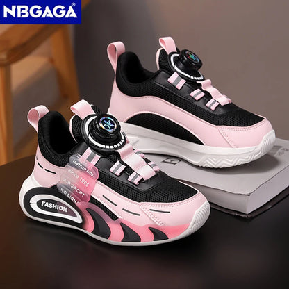 Cute Pink Girls' Summer Breathable Walking Shoes Lightweight Kids Fashion Sneakers for Outdoor Sports Tennis.