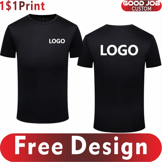 Summer Quick-drying T-shirt Custom Logo Breathable Sports Top Embroidery Personalized Logo Team Activity T-shirt Print Pattern.
